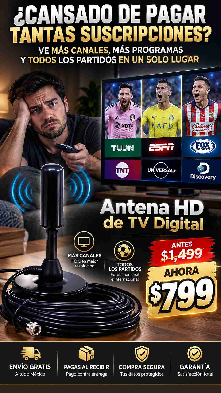 Antena Digital HD Para TV PLUS