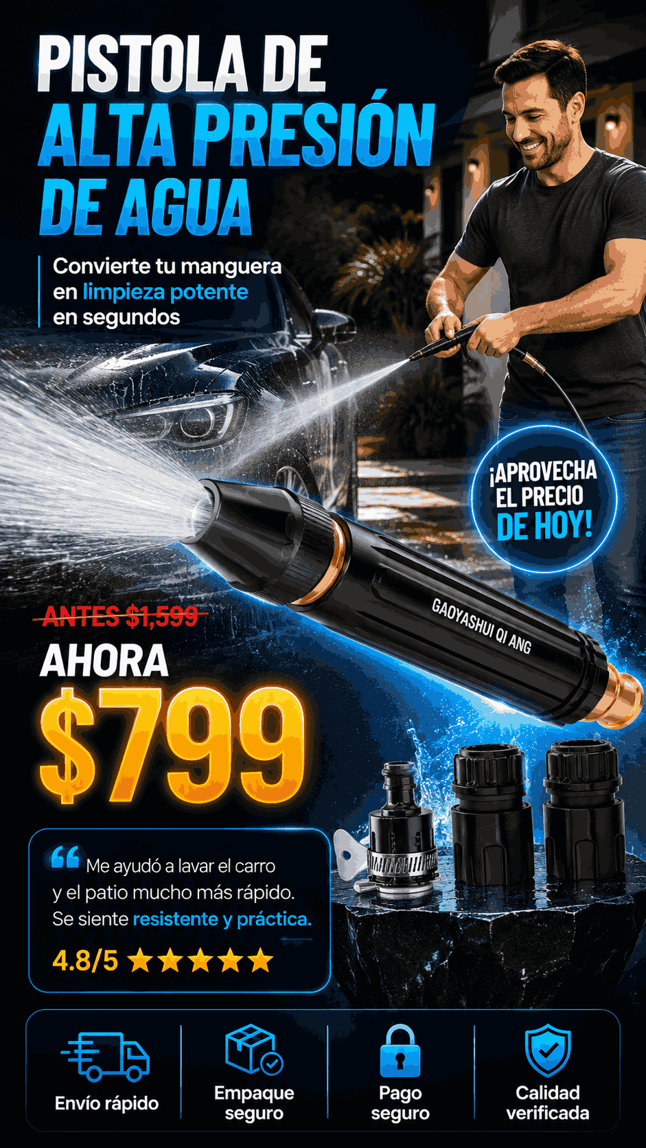Pistola de Alta Presion de Agua boquilla
