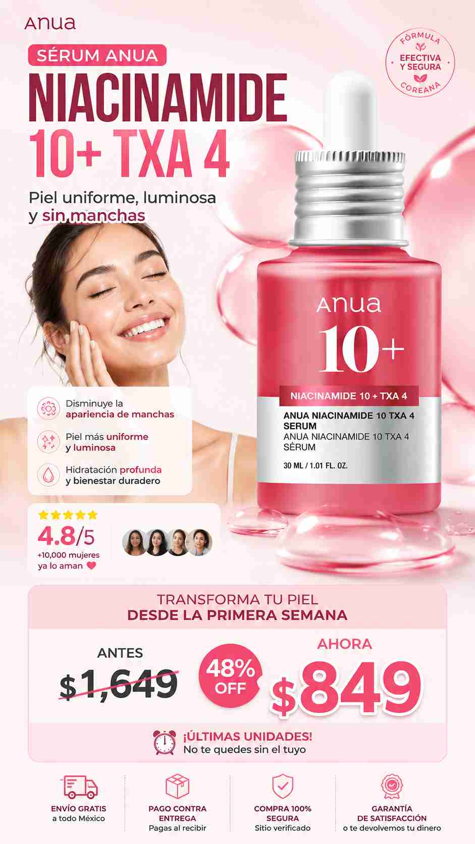 Serum Anua Niacinamide Para Manchas