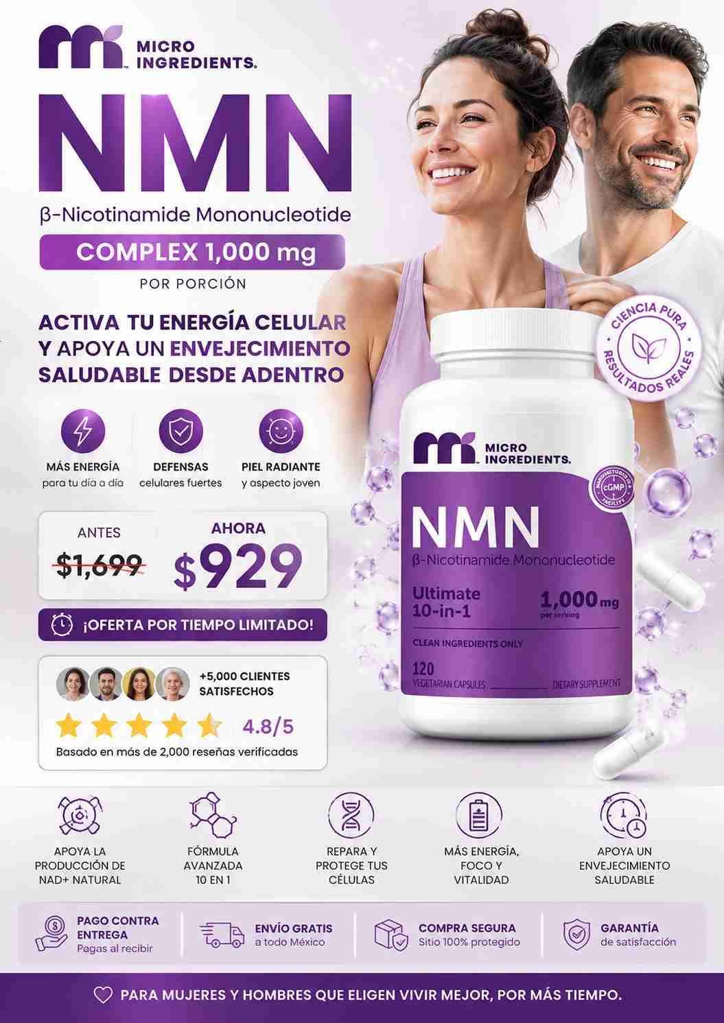 Suplemento NMN Complex Micro Ingredients
