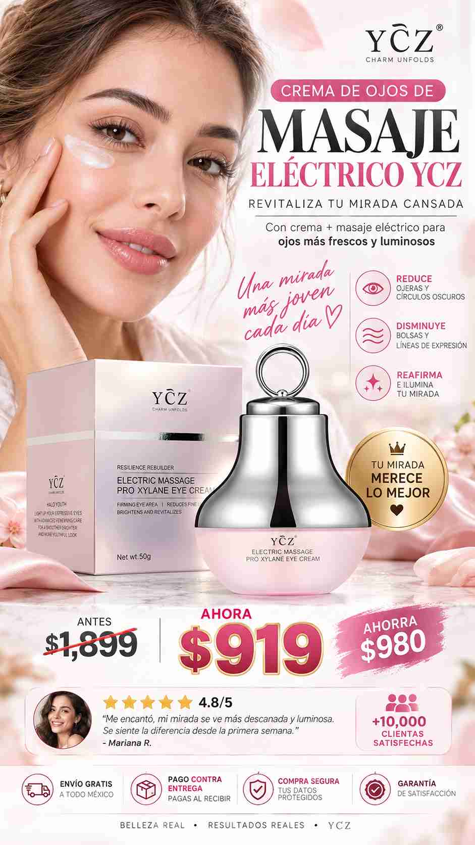 Crema de Ojos de Masaje Electrico YCZ