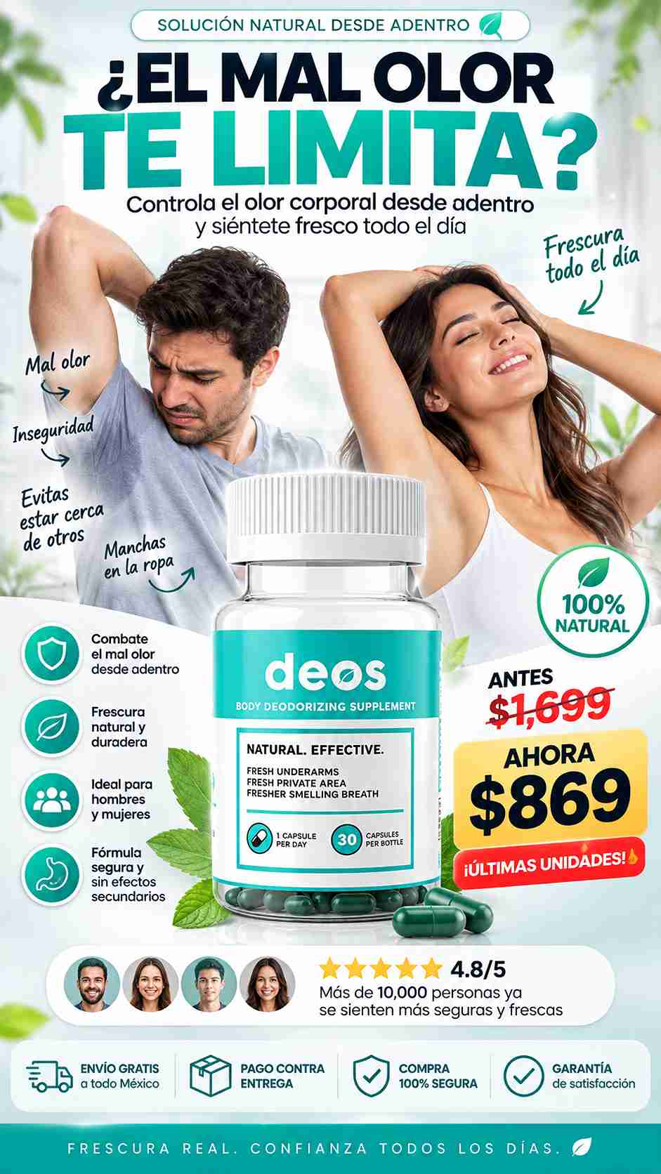 Deos Suplemento Elimina Mal Olor 30 caps