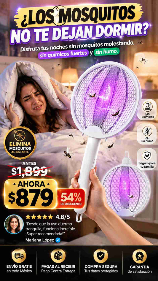 Raqueta Electrica Colgante Mata Mosquito