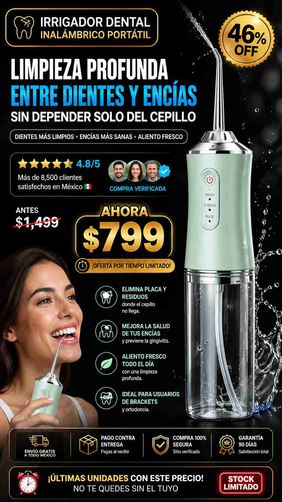 Irrigador Dental Inalámbrico Accesorios