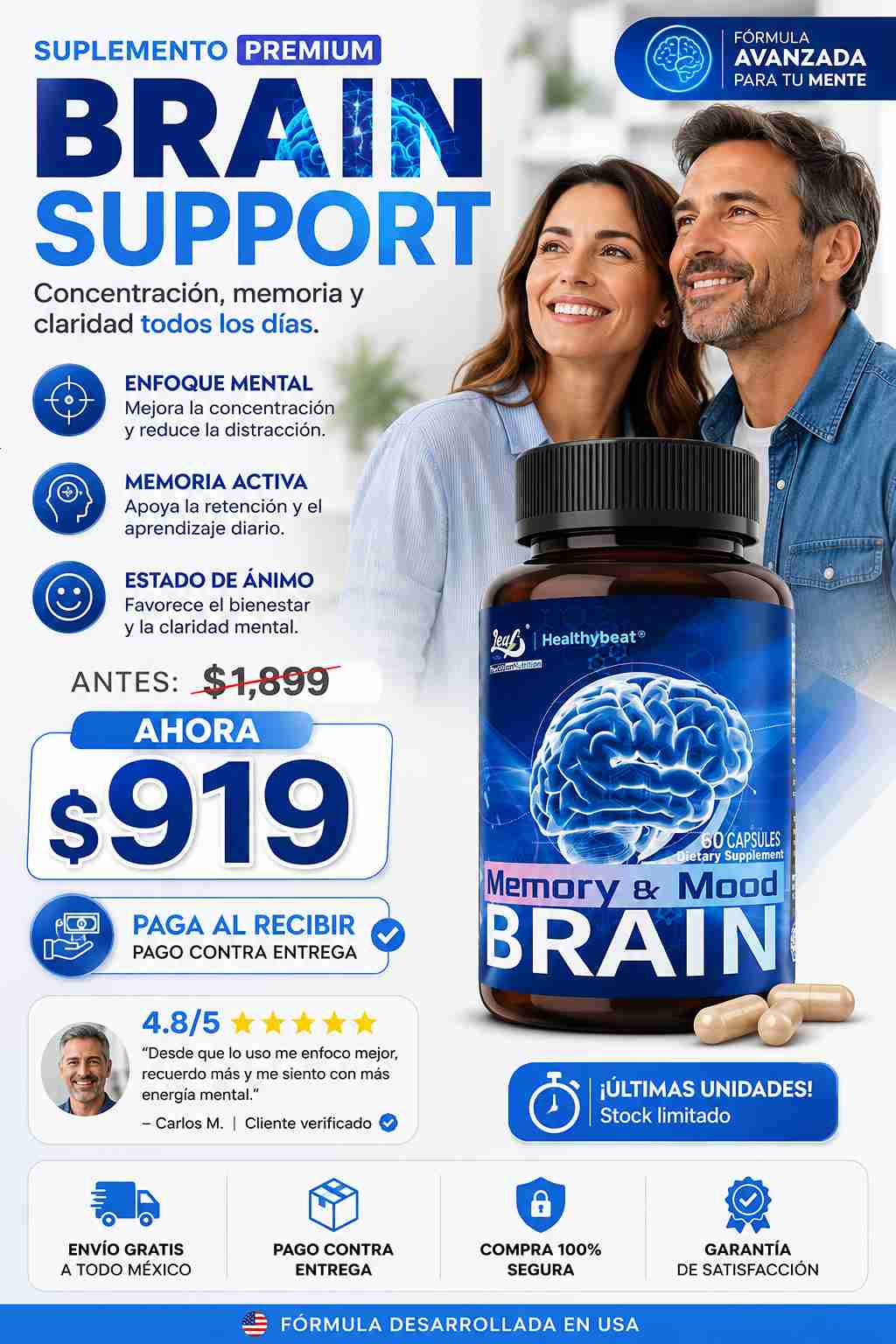 Suplemento Brain Soporte Cerebral 60cp