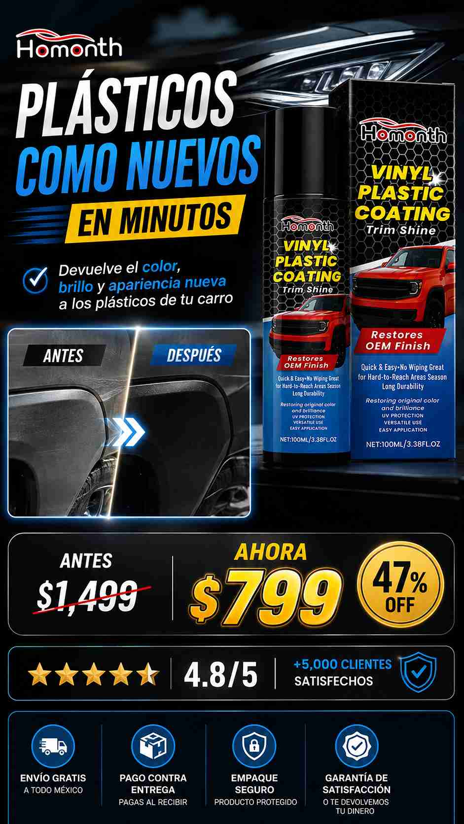 Aerosol revestimiento para plasticos