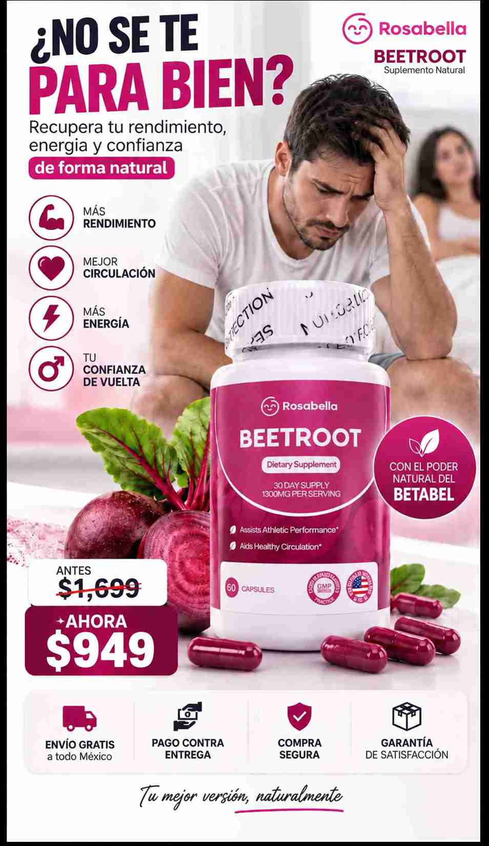 Suplemento Beetroot Remolacha Rosabella
