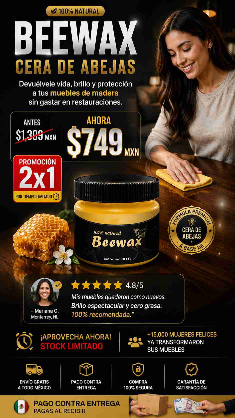 Cera para el cuidado de muebles