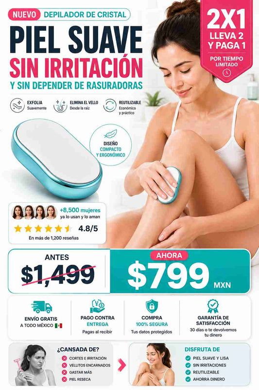 2X1 Depilador de cristal Exfoliante