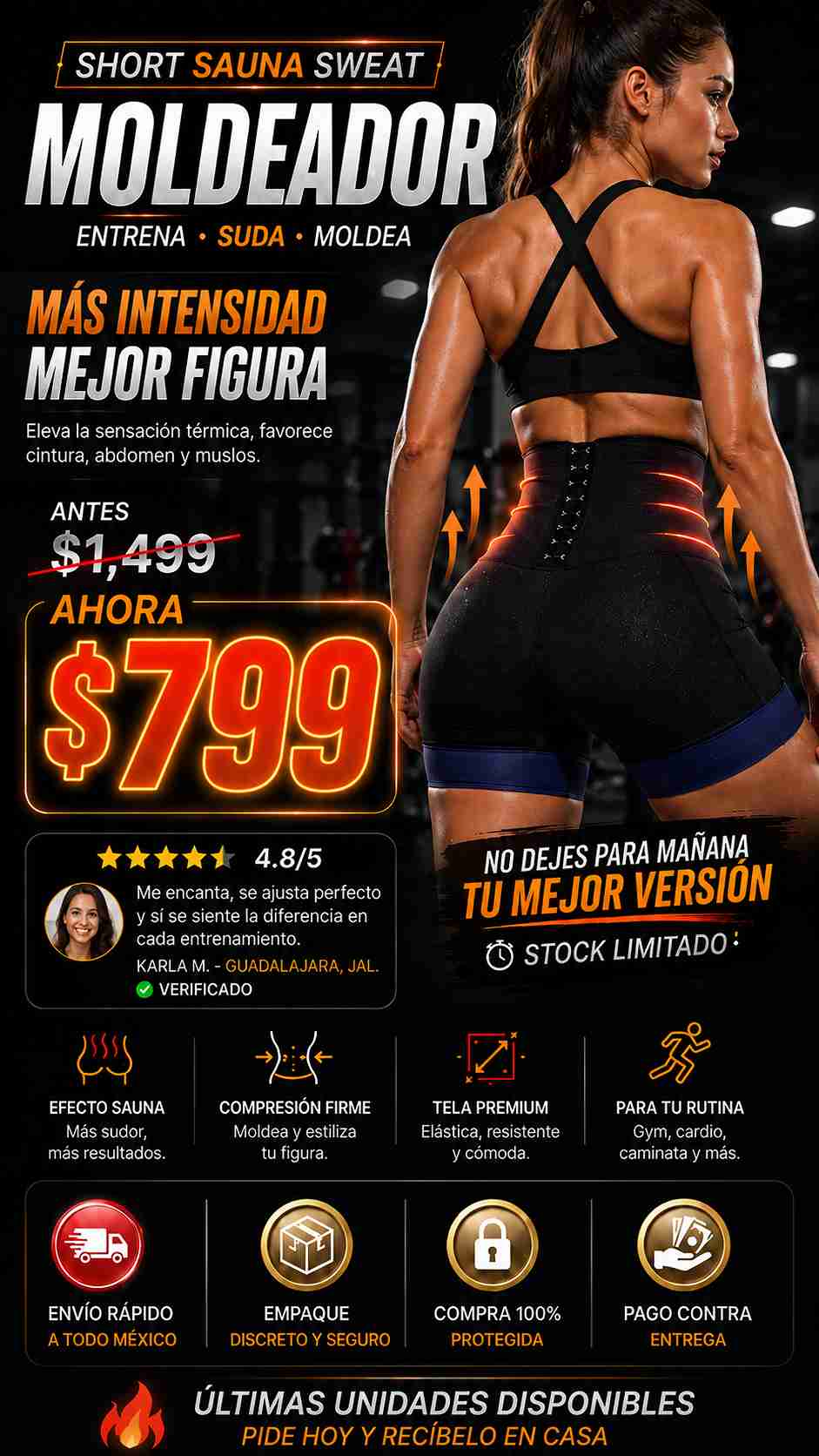 Short Faja Sauna Reductora Mujer