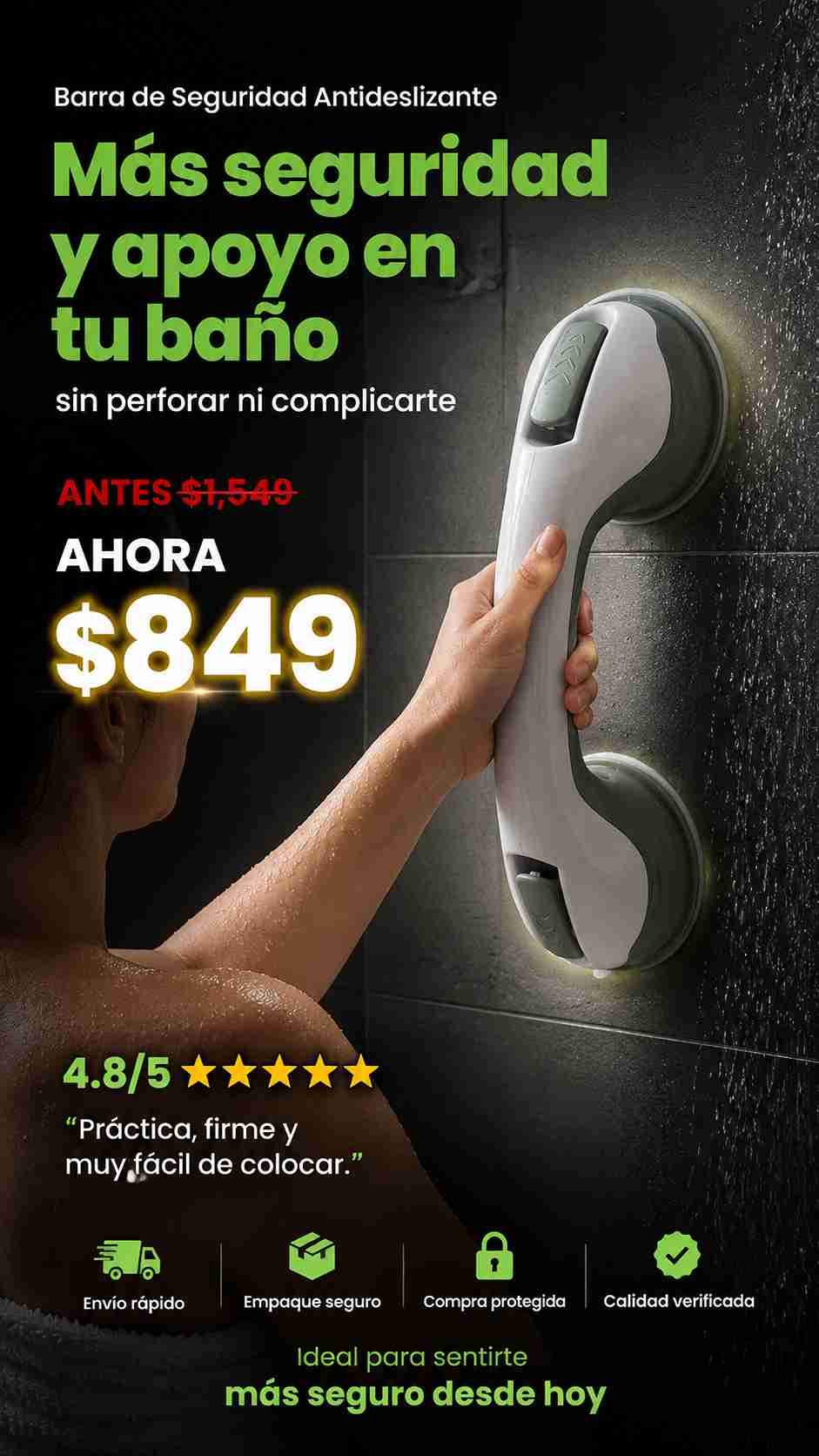 Soporte de Ayuda de Ventosa para Baño