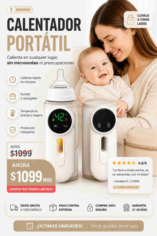 Calentador Biberon Recargable Portatil