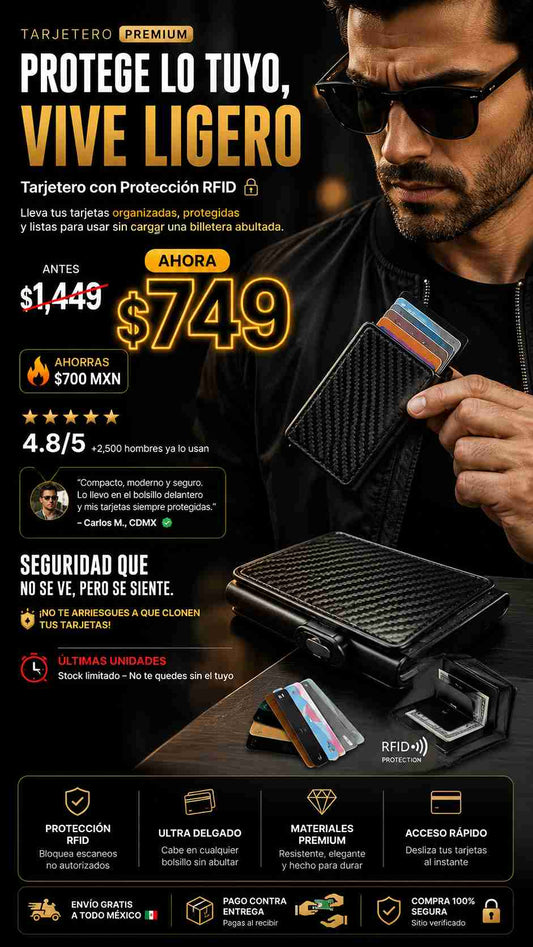 Cartera Aluminio Proteccion RFID