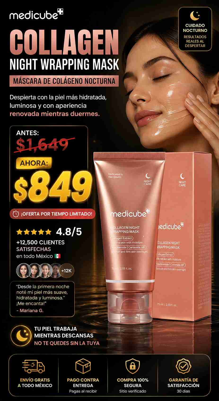 Mascarilla Medicube Facial Colageno