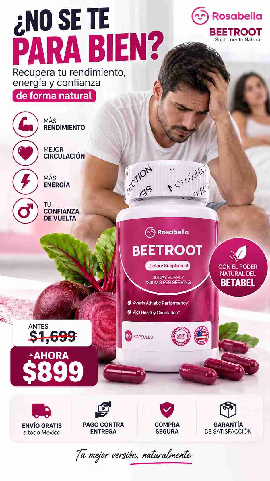 Suplemento Beetroot Remolacha Rosabella