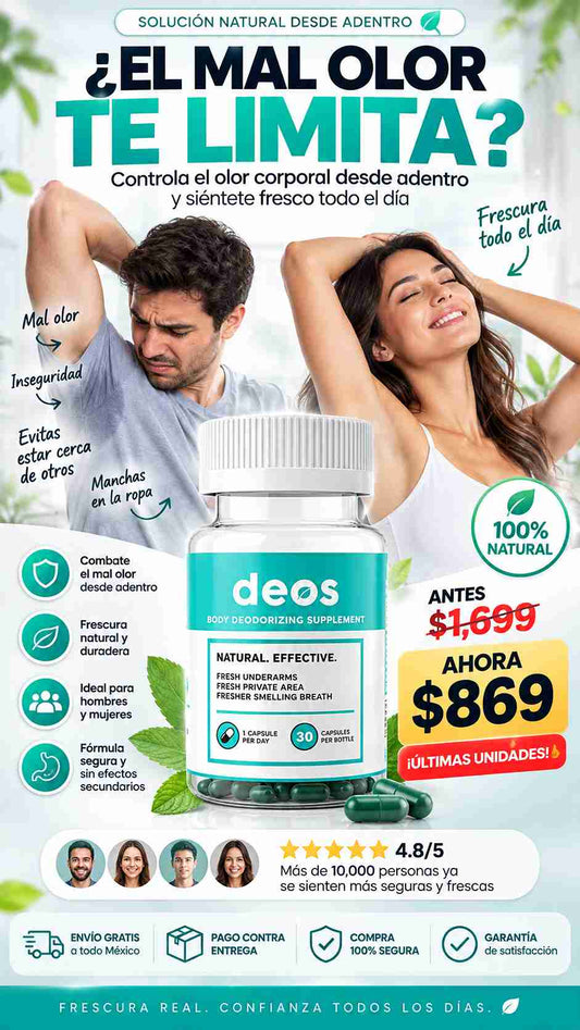 Deos Suplemento Elimina Mal Olor 30 caps