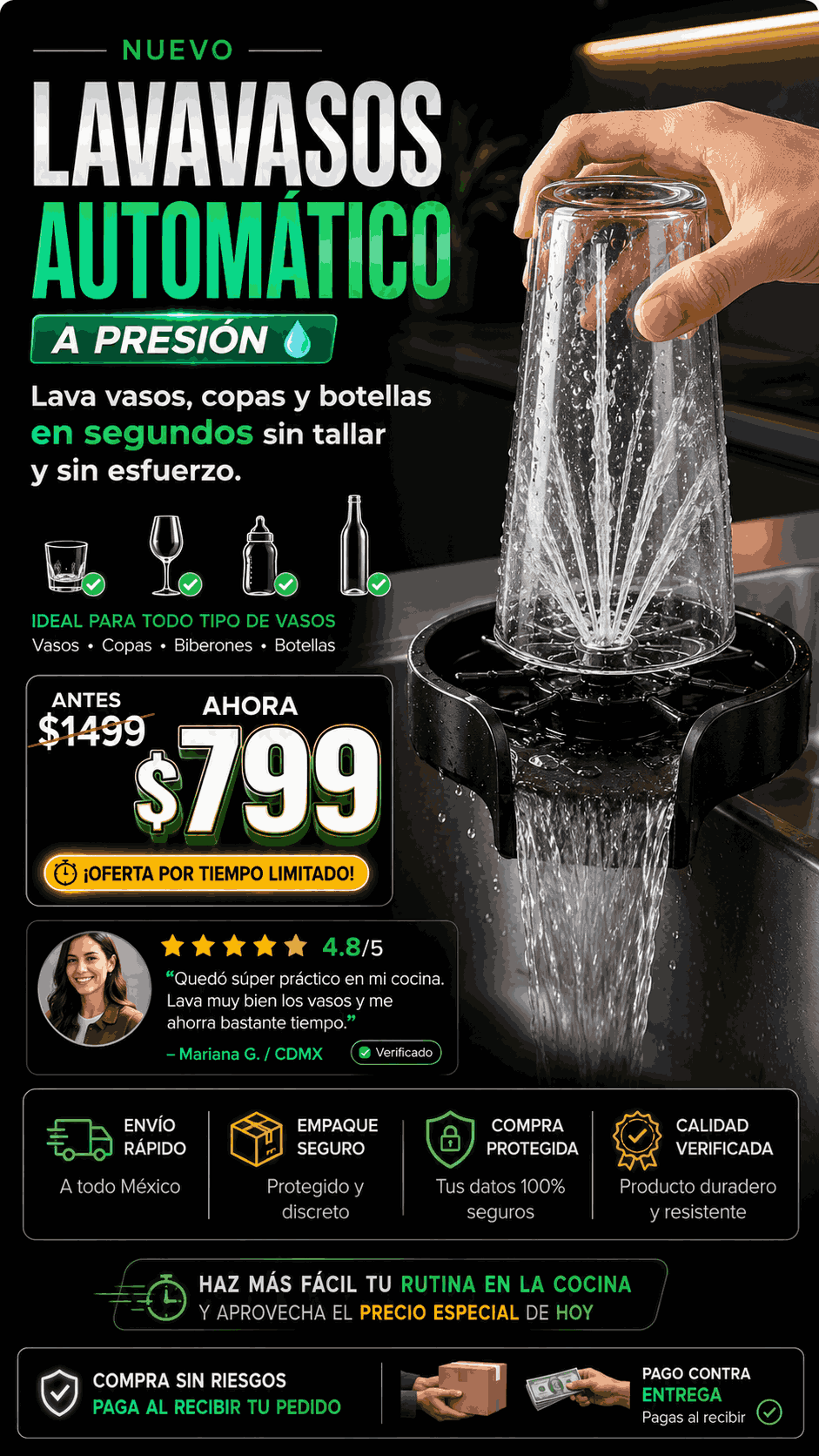 LAVAVASOS A PRESION
