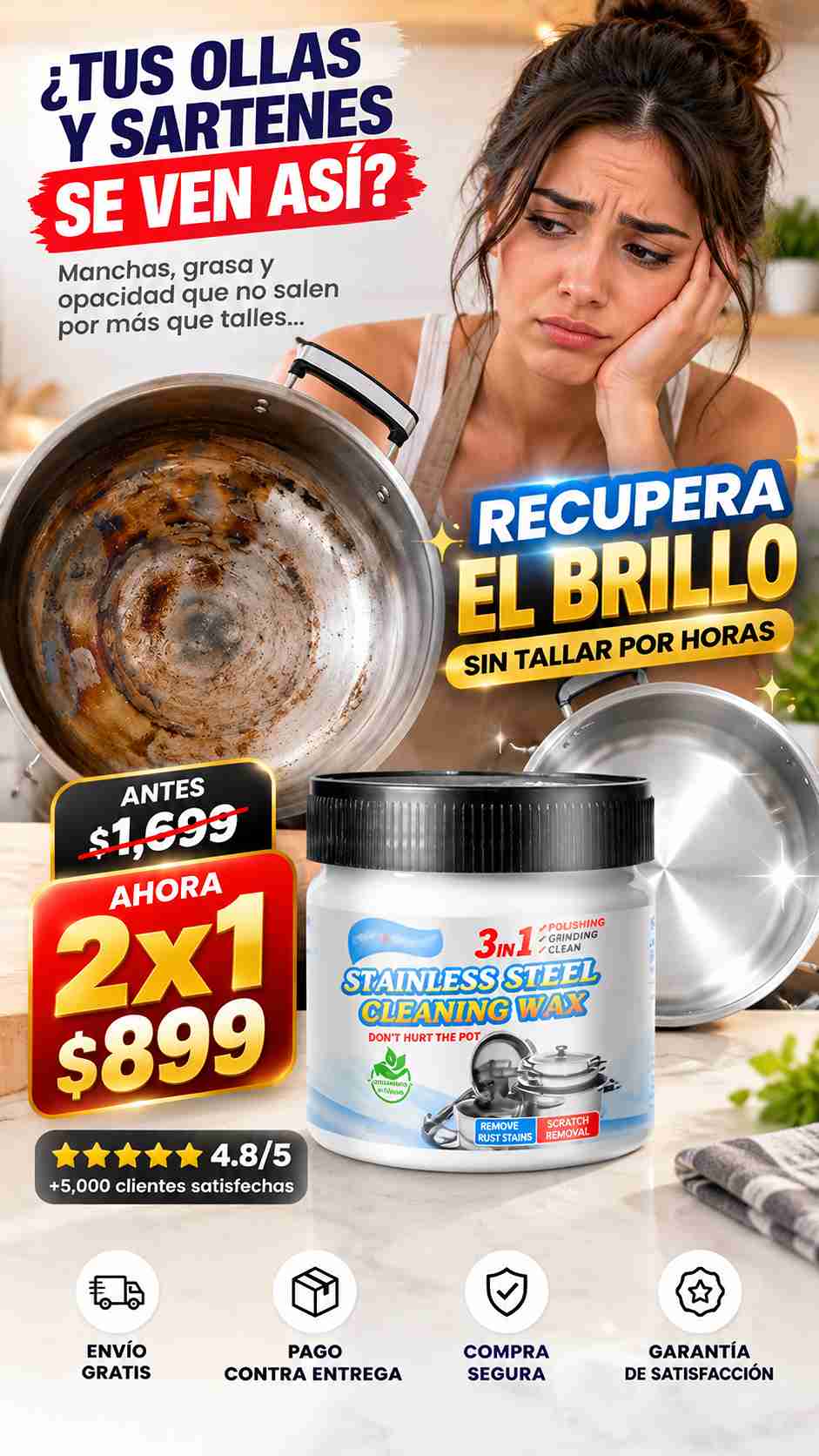 2x1 Crema para Pulir Metales Cleaning Wax