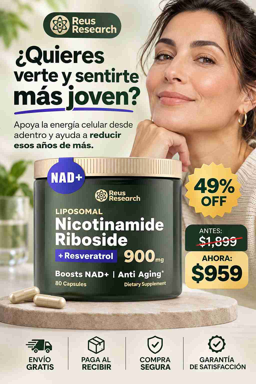 Nicotinamide Nad 80 Capsulas