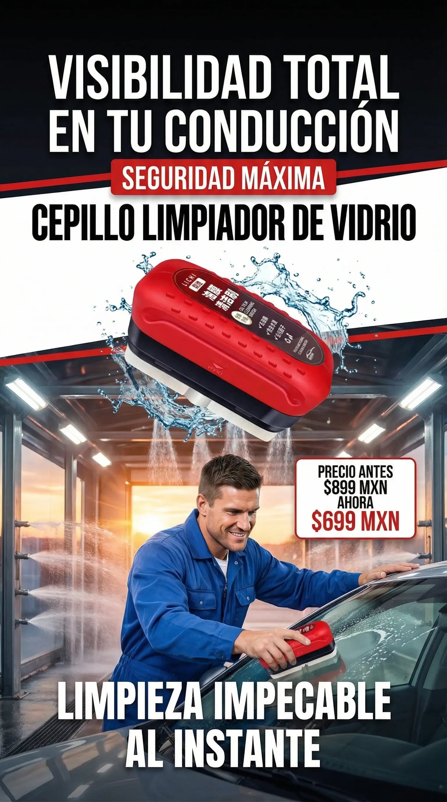 Cepillo Limpiador De Vidrio Carro